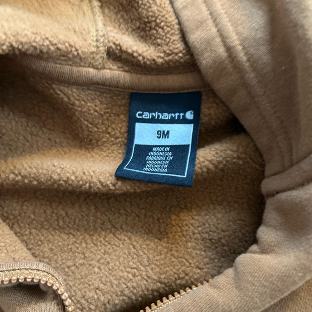 Carhartt Tan Half Zip Hoodie and Full Zip Sweat Outfit Bundle- 9 months - Picture 7 of 7